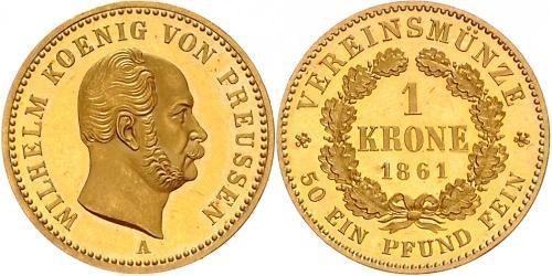 1 Krone Royaume de Prusse (1701-1918) Or Wilhelm I, German Emperor (1797-1888)