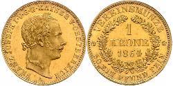 1 Krone Imperio austríaco (1804-1867) Oro 