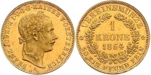 1 Krone Imperio austríaco (1804-1867) Oro 