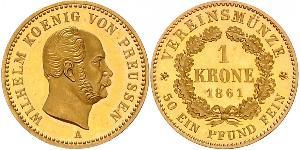 1 Krone Regno di Prussia (1701-1918) Oro Wilhelm I, German Emperor (1797-1888)