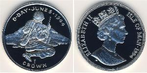 1 Krone Isla de Man Plata 