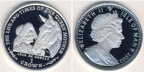 1 Krone Isla de Man Plata 
