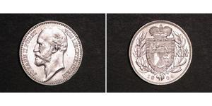 1 Krone Liechtenstein (1719 - ) Plata Johann II, Prince of Liechtenstein (1840-1929)