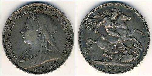 1 Krone Reino Unido Plata 