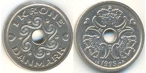1 Krone Danimarca Rame/Nichel 