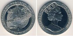 1 Krone Isola di Man Rame/Nichel Elisabetta II (1926-2022)
