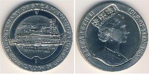 1 Krone Isola di Man Rame/Nichel Elisabetta II (1926-2022)