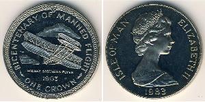 1 Krone Isola di Man Rame/Nichel Elisabetta II (1926-2022)