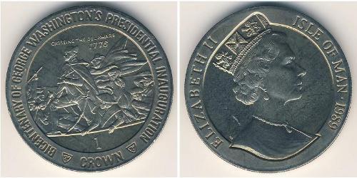1 Krone Isola di Man Rame/Nichel Elisabetta II (1926-2022)