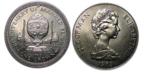 1 Krone Isola di Man Rame/Nichel Elisabetta II (1926-2022)