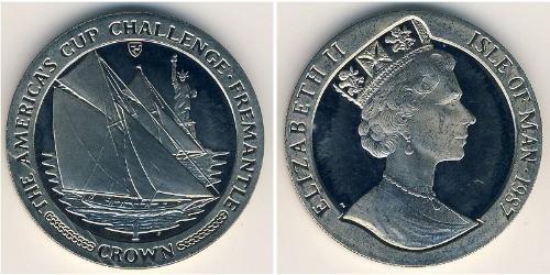 1 Krone Isola di Man Rame/Nichel Elisabetta II (1926-2022)
