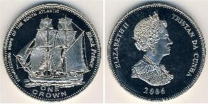 1 Krone Tristan da Cunha Rame/Nichel Elisabetta II (1926-2022)