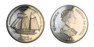 1 Krone Tristan da Cunha Rame/Nichel Elisabetta II (1926-2022)