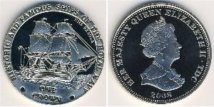 1 Krone Tristan da Cunha Rame/Nichel Elisabetta II (1926-2022)