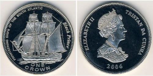 1 Krone Tristan da Cunha Rame/Nichel Elisabetta II (1926-2022)