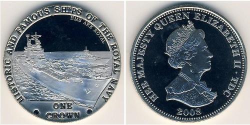 1 Krone Tristan da Cunha Rame/Nichel Elisabetta II (1926-2022)