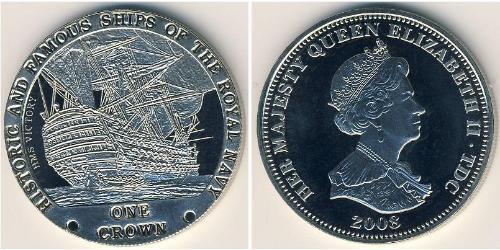 1 Krone Tristan da Cunha Rame/Nichel Elisabetta II (1926-2022)