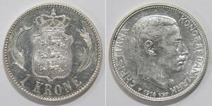 1 Krone Dänemark Silber 