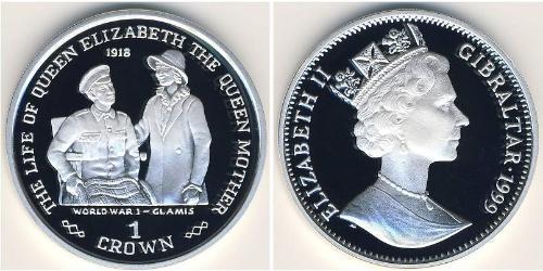 1 Krone Gibraltar (1704 - ) Silber Elizabeth II (1926-2022)
