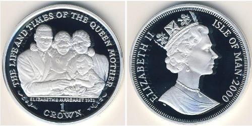 1 Krone Isle of Man Silber Elizabeth II (1926-2022)