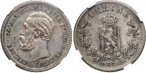 1 Krone United Kingdoms of Sweden and Norway (1814-1905) Silber Oskar II. (Schweden) (1829-1907)