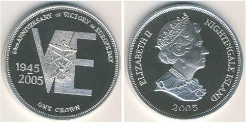 1 Krone  Silber Elizabeth II (1926-2022)