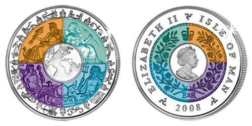 1 Krone Isle of Man Silber-Titan 
