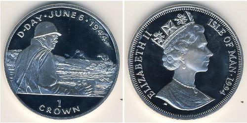 1 Krone Isle of Man Silver Elizabeth II (1926-2022)