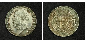 1 Krone Liechtenstein (1719 - ) Silver Johann II, Prince of Liechtenstein (1840-1929)