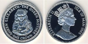 1 Krone 曼島  伊丽莎白二世 (1926-2022)
