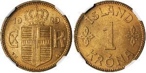 1 Krone 冰岛 (1944 - ) 金 