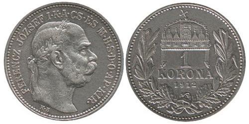 1 Krone 奥匈帝国 (1867 - 1918) 銀 弗朗茨·约瑟夫一世 (1830 - 1916)