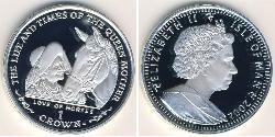 1 Krone 曼島 銀 