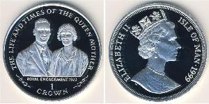 1 Krone 曼島 銀 伊丽莎白二世 (1926-2022)