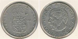 1 Krone 瑞典 銀 古斯塔夫六世·阿道夫 (1882 - 1973)