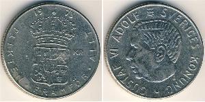 1 Krone 瑞典 銀 古斯塔夫六世·阿道夫 (1882 - 1973)