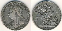 1 Krone 英国 銀 
