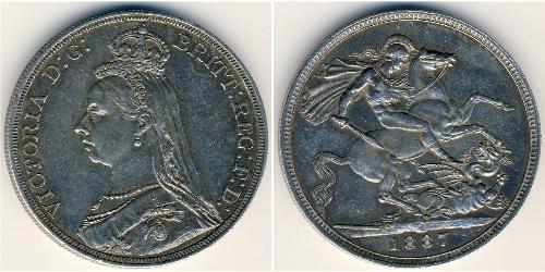 1 Krone 英国 銀 