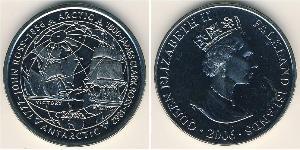 1 Krone 福克兰群岛 銅 伊丽莎白二世 (1926-2022)