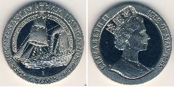 1 Krone 曼島 镍/銅 伊丽莎白二世 (1926-2022)