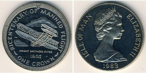 1 Krone 曼島 銅/镍 伊丽莎白二世 (1926-2022)