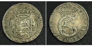 1 Krone / 4 Mark Dänemark Silber 