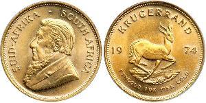 1 Krugerrand 南非 (1910 - ) 金 保罗·克留格尔 (1825 - 1904)