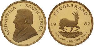 1 Krugerrand 南非 (1910 - ) 金 保罗·克留格尔 (1825 - 1904)