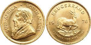 1 Krugerrand 南非 (1910 - ) 金 保罗·克留格尔 (1825 - 1904)
