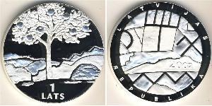 1 Lats Lettonia (1991 - ) Argento 
