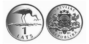 1 Lats Lettonia (1991 - ) Rame/Nichel 