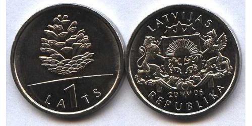 1 Lats Lettonia (1991 - ) Rame/Nichel 