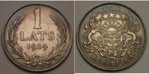 1 Lats Lettland Silber 