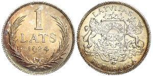 1 Lats Lettland Silber 